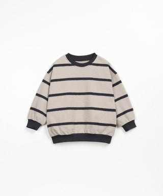 Pullover Beige mit schwarzen Streifen für Kinder von Play Up