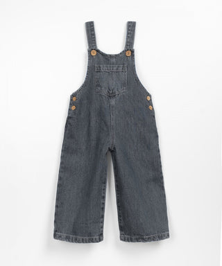 Jeans-Latzhose für Kinder Shadow Schwarz von Play Up