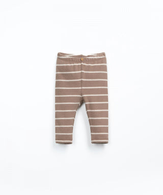 Jersey Leggings für Kleinkinder Pencil Braun-Weiss gestreift von Play Up