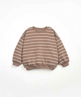 Jersey Sweater Pencil Braun-Weiss gestreift von Play Up