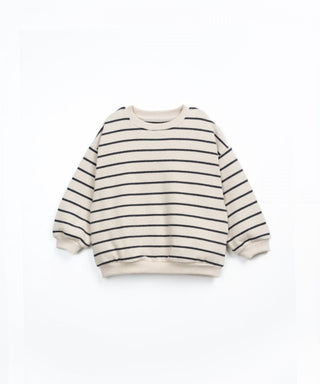 Jersey Sweater Grafite Beige-Schwarz gestreift von Play Up