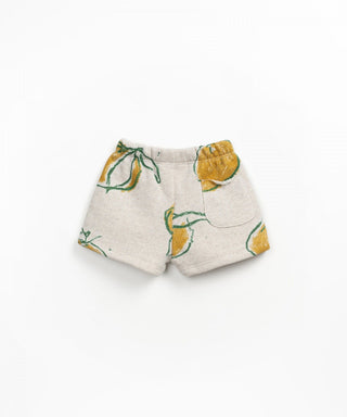 Baby Shorts Beige mit Orangenprint von Play Up