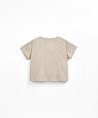 Baby T-Shirt Uni Dunkelbeige von Play Up