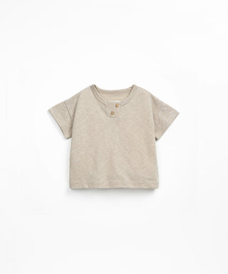 Baby T-Shirt Uni Dunkelbeige von Play Up