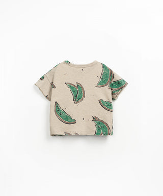 Baby T-Shirt Dunkelbeige mit Melonenprint von Play Up