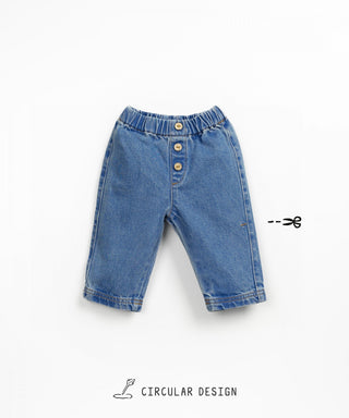 Baby Jeans mit Kokosknöpfen Denim-Blau von Play Up