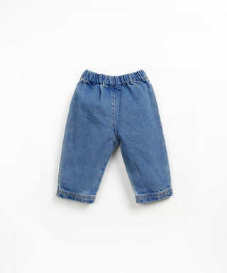 Baby Jeans mit Kokosknöpfen Denim-Blau von Play Up