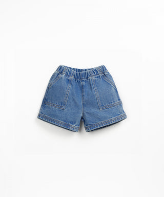 Baby Jeans Shorts mit Seitentaschen Denim-Blau von Play Up