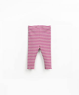 Baby Leggings Pink-Beige gestreift von Play Up