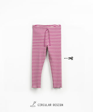 Leggings Pink-Beige gestreift von Play Up