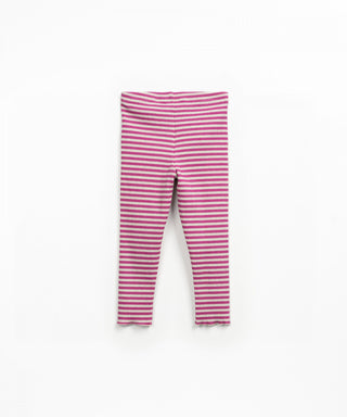 Leggings Pink-Beige gestreift von Play Up