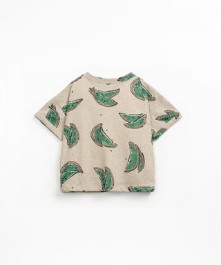 T-Shirt Dunkelbeige mit Melonenprint von Play Up