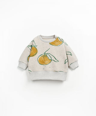 Baby Sweater Beige mit Orangenprint von Play Up