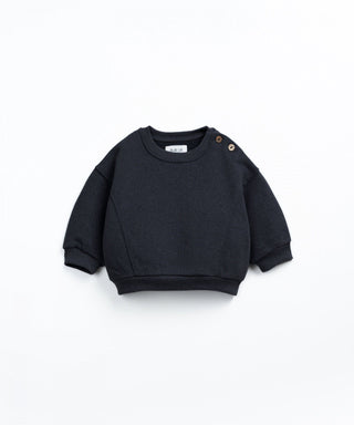 Fleece Sweater für Kleinkinder Grafite Schwarz von Play Up