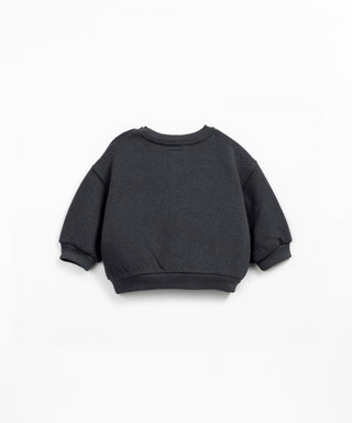 Fleece Sweater für Kleinkinder Grafite Schwarz von Play Up