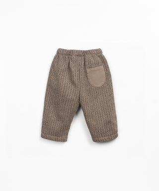 Fleece Hose für Kleinkinder Ancestral Braun mit schwarzem Print von Play Up