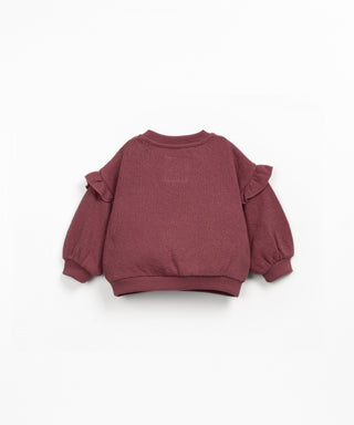 Sweater mit Rüschenarmen für Kleinkinder Amora Weinrot von Play Up