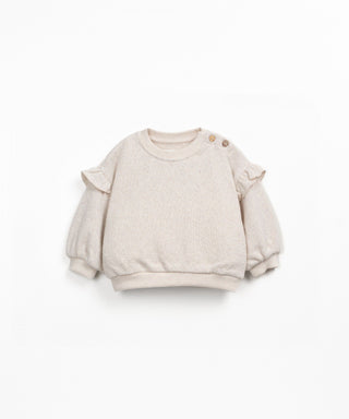 Sweater mit Rüschenarmen für Kleinkinder Pencil Beige von Play Up