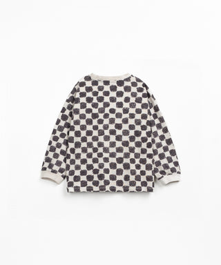 Langarm-Shirt Tones Grafit mit Fliesmuster von Play Up