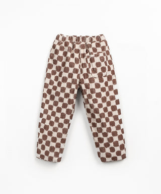 Cord Hose Tones Beige mit Fliesenmuster von Play Up