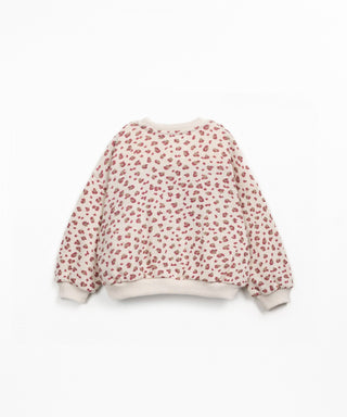 Jersey Sweater Pencil Beige mit Leoprint von Play Up