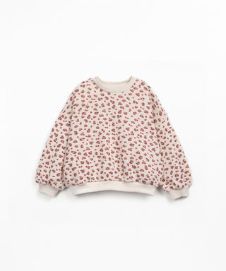 Jersey Sweater Pencil Beige mit Leoprint von Play Up