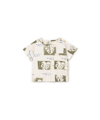 Baby T-Shirt Grün mit Monsteraprint von Play Up