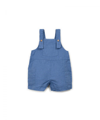 Baby Leinen-Latzhose Blau von Play Up
