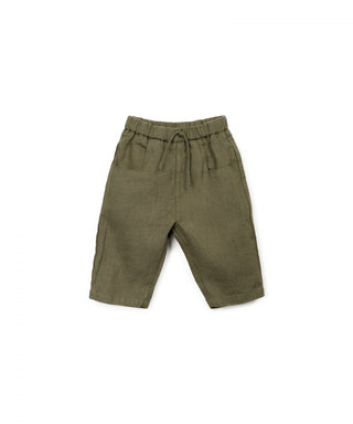 Baby Leinen Hose Dunkelgrün von Play Up