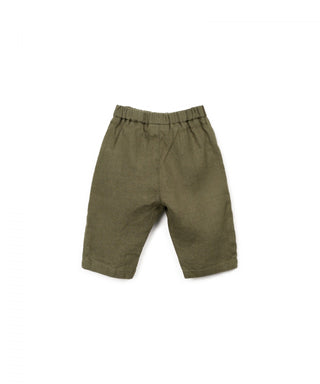 Baby Leinen Hose Dunkelgrün von Play Up