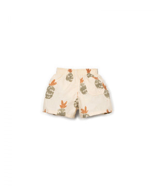 Baby Badeshorts Beige mit Ananasprint von Play Up