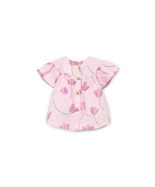 Baby Tunika Violett Tulpenmuster von Play Up