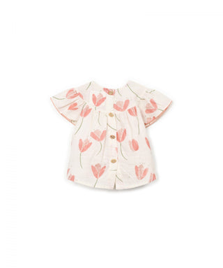 Baby Tunika Coral Tulpenmuster von Play Up