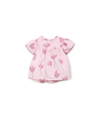 Baby Tunika Violett Tulpenmuster von Play Up