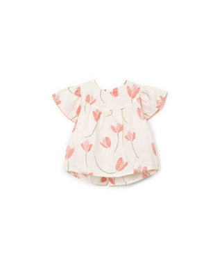 Baby Tunika Coral Tulpenmuster von Play Up