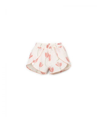 Baby Shorts Coral Tulpenmuster von Play Up