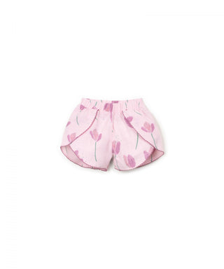 Baby Shorts Violett Tulpenmuster von Play Up
