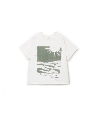 T-Shirt Weiss mit Sonnenuntergangprint von Play Up