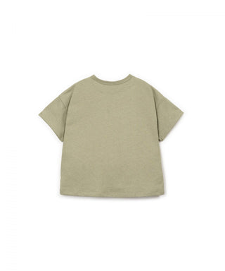 Leinen T-Shirt Khaki mit Brusttasche von Play Up