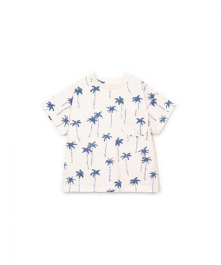 T-Shirt Beige mit Palmenprint von Play Up