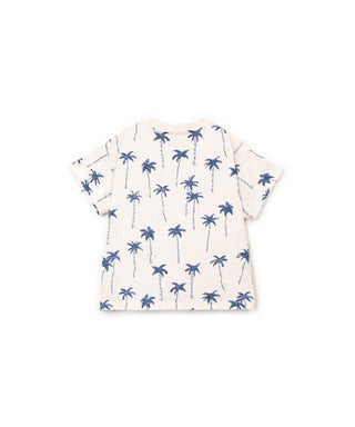 T-Shirt Beige mit Palmenprint von Play Up