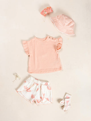 Baby T-Shirt Tulip Coral von Play Up