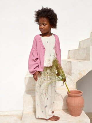 Tunika Beige mit Ananas-Stickerei von Play Up