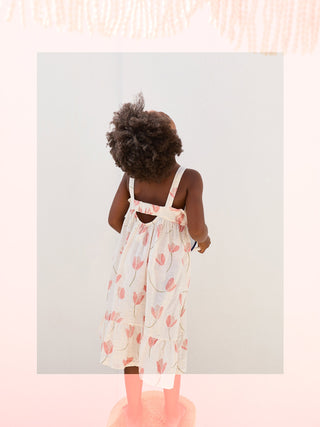Kleid Margarida Beige und Coral von Play Up