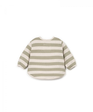 Newborn-Baby Pullover Grün-Beige gestreift von Play Up