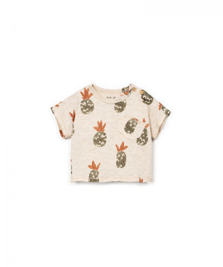 Baby T-Shirt Beige mit Ananasprint von Play Up
