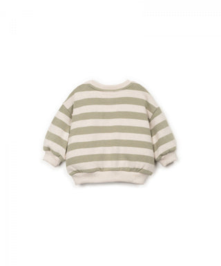 Baby Pullover Grün-Beige gestreift von Play Up