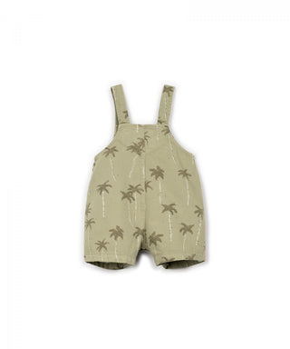 Baby Latzhose Dunkelgrün mit Palmenprint von Play Up