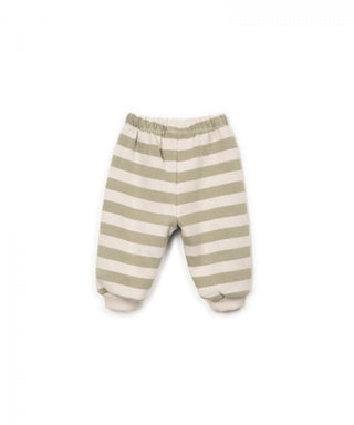 Baby Hose Grün-Beige gestreift von Play Up