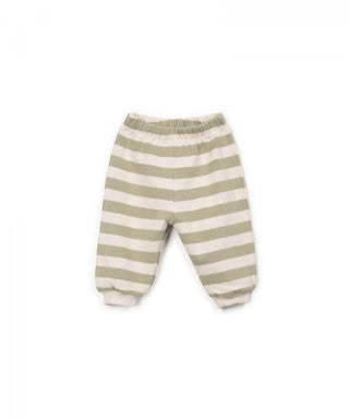 Baby Hose Grün-Beige gestreift von Play Up